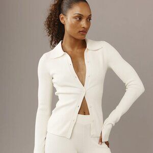 Monday Body Thick Rib Knit (White) Istanbul Top Size Small